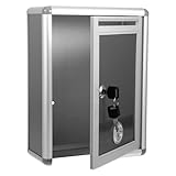 DEARMAMY Verschließbarer Wandbriefkasten aus Dickem Edelstahl mit Großem Fassungsvermögen Wetterfest und Sicher für Öffentliche Vorschläge Beschwerden Spenden und Wahlurnen Vielseitig für