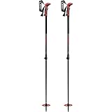 LEKI Haute Route 2 Skistöcke, Dark Anthracite-Dark red-Black, 110-150cm