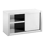 Royal Catering RCSSWC-100X45-S Edelstahl Hängeschrank 100 x 45 cm Wandhängeschrank Hängeoberschrank