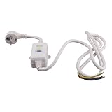 Wadakada FI-Schutzschalter Steckdose Fehlerstromschutzschalter Stecker mit Kabel,Personenschutz Adapter EU Stecker