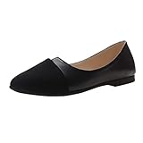 Elegante Damen Freizeitschuhe Einfache Einzelschuhe Flache Schuhe Für Damen Hochzeit Geschlossene Hausschuhe Flache Lauflernschuhe Leichte Schuhe Erbsenschuhe Damen Komfort Bootsschuhe 35-40