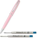 Pelikan Jazz Pastell K36 Kugelschreiber, Blau, Metallkuli, nachfüllbar, elegantes Schreibgerät (Rose + 2 Ersatzminen)