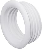 (5 Stück) Weiß 1.97' x 1.57' (50x40mm) Gummimanschette für Abflussrohr, Rohrgummiverbinder, Rohradapter, Gummi-Reduzierstück