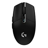 Logitech G305 LIGHTSPEED kabellose Gaming-Maus mit HERO 12K DPI Sensor, Wireless Verbindung, 6 programmierbare Tasten, 250 Stunden Akkulaufzeit, Leichtgewicht, PC/Mac - Schwarz