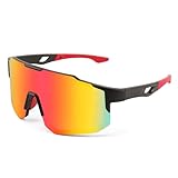 FEISEDY Sport Sonnenbrille Herren Damen Fahrradbrille Radbrille Verspiegelt Sportbrille für MTB Rennrad Radfahren Biking Laufen Enduro mit UV400 Schutz B2388