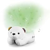 Mainely Personalisierbarer Polly Sternenlicht Projektor – Nachtlicht Kuscheltier mit Musik & farbigen Sternprojektionen – Babygeschenke zur Geburt – Spieluhr Baby – ZAZU