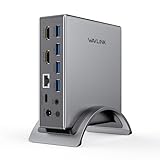 WAVLINK USB3.0 Universal-Dockingstation, 10-in-1, 2 K, Laptop-Display, Doppel-HDMI-Adapter für M1/M2 MacBook Pro/Air, Dell, Thunderbolt 3/4 mit PD 100 W