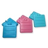 ToCi 6 x Mini Kühlakku – Kleine Kühlpads für Brotdose, Lunchbox, Kühltasche & Kühlbox - Wiederverwendbare Kühlelemente lebensmittelecht & BPA-frei - XS Eisakkus bunt 7,5 x 7,5 cm