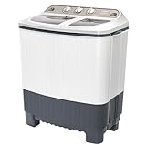 Wiltec WT-8500 2 Kammern Camping Waschmaschine 350W Waschautomat mit Schleuder 5kg Wäsche mit Timer