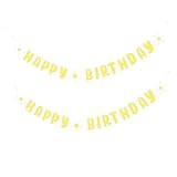 VICASKY 2 Stück Daisy Happy Birthday Banner Teiliges Filz Deko für Geburtstagsfeiern Wiederverwendbar Kreative Blumendekoration für Wände Fenster und Türen