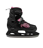 Cox Swain verstellbare Schlittschuhe Crystal, Eislaufschuhe für Kinder, Jugendliche und Erwachsene bis 100KG, vorgeschliffene Edelstahlkufe, Softboot