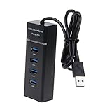 Happyyami 1Stück USB Hub Port Multi Interface USB Splitter Tragbarer Daten Hub Mit Überstromschutz Kompatibel Mit PC Laptop Einfach Hochwertige Verarbeitung