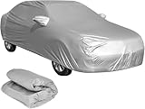 Autoabdeckung – strapazierfähig, wasserdicht, UV-beständig, Allwetterschutz mit kratzfester Schicht für Limousine, SUV, LKW (M)