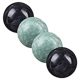 Garneck 4 Stücke Baoding Kugeln Aus Marmor – Chinesische Klangkugeln Für Qigong Und Handmassage - Ideal Für Entspannung - Stressabbau Und Handtherapie in Grün Und Schwarz