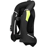 TRBSTUY Motorrad Airbag Weste für Erwachsene, Professionelle verstellbare Motocross Schutz Reflektierende Jacke Reitsport Motorrad Reitausrüstung,Schwarz,L
