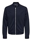 ONLY & SONS Herren Outerwear Basic Blouson Trendy Baseball Jacke, Farben:Blau-2, Größe Jacken:XL