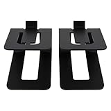 Desktop-Lautsprecherständer, Karbonstahl, Schwarz, 22 x 16 x 14 cm, 6,8 kg Kapazität, C-förmig, vibrationsfest, platzsparend, 5° neigbar, Audio-Geräteständer