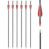 Elong 6 Stück Fieberglaspfeile Pfeile für bogenschießen 28 Zoll Kinderpfeile Jugendpfeile für Recurvebogen Sportbogen Bogenschiessen Kinder Spiel Pfeile Outdoor Zielschießen