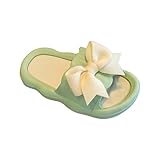 BOTCAM Mädchen Sommer Prinzessin Bowknot rutschfeste weiche Unterseite Oberbekleidung Sandalen Hausschuhe Outdoor Hausschuh (Green, 25 Toddler)