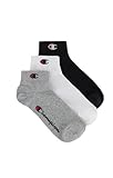 Champion Unisex Basics 3pk Quarter Socken, Hellgrau Meliert, 39-42 EU