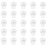 DEARMAMY 25 Stück Transparenter Kunststoff Federkordelstopper Kleiner Kordelzug Endverschluss mit Federmechanismus für Hosen Mützen und Masken