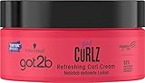 got2b gotCurlz Refreshing Curl Cream (1 x 200 ml), Moisturising Styling Cream for Styling and Nourishing Curls, Defines and Nourishes Without Weigh Down