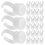 ULTECHNOVO Wimpernkleberring Pigmentbecher Satz Kunststoff Farbringe Auslaufsicherer Kleberhalter für Microblading und Augenbrauen Tattoo Kompakt und Einwegfähig