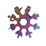 18-in-1 Edelstahl-Schneeflocken-Multifunktionswerkzeug, Schneeflocken-Mehrzweckschlüssel (bunt)