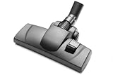 Premium 32mm Universal Hartbodendüse & Teppichbürste - Komfortabel für alle Böden (Schwarz, 32mm) Zentralstaubsauger & Staubsauger