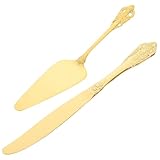 NOLITOY 1 Satz Kuchenspatel-Set käse messer käseschneider kasemesserset käse zubehör gemüseschaufel Backen Professional Käsegabel haushaltskäsespatel Pfannenwender Rostfreier Stahl Golden