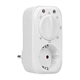 Zeitschaltuhr mit Dämmerungssensor – 3680W, 16A, Schuko Typ F, 230V~, IP20, Automatischer Timer für Steckdose, kompakt & einfach installierbar