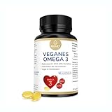 Veganes Omega 3 – 1.500 mg Algenöl mit 900 mg DHA und 450 mg EPA pro Tagesdosis – 90 Weichkapseln – Nachhaltige Omega-3-Fettsäuren aus Algen – Hergestellt & laborgeprüft in Deutschland