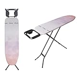 Vileda Diamond S Bügelbrett, bleibt länger wie neu, kompakt und leicht, höhenverstellbar bis 91 cm, stabile Stahlkonstruktion, titanbeschichteter Bezug, Eco-Verpackung
