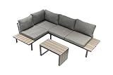 Ondis24 Lounge-Set Gartenmöbel Ecksitzgarnitur, Sitzgruppe für 2-3 Personen, Gartenlounge mit Tisch Sitzkissen, Balkonmöbel Essgruppe Garten, Lounge Sitzgarnitur