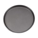 Xuancai Rundes Backblech, 22,9 cm, leicht zu reinigen, antihaftbeschichtet, Geschenk für Backliebhaber, runde Karbonstahl-Pizza-Pfanne, dauerhafte Verwendung, Bräter mit Rost
