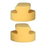 Tek Automotive Whopper Auto Schwamm Doppelpack - Große Ergonomische Schwämme mit Easy Grip Griff - Premium Synthetischer Schaum für Autoreinigung, Polieren, Detaillierung - 18x18x10cm - Streifenfreier