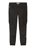 NAME IT Jungen Nkmryan Cargo Twi Pant 222-ba Noos Baby und Kleinkind Strampelanzug, Schwarz, 128 EU