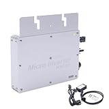 ACROSSPART Mikro Wechselrichter 300W, Wechselrichter MPPT Mikro-Solar-Netzeinspeise Digitaler Solarwechselrichter mit Funktion der Rückwärtsübertragung IP65 Wasserdicht