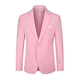 YOUTHUP Herren Sakko Slim Fit Anzugjacke für Business Hochzeit Freizeit Sportsakko 1 Knöpfen Blazer