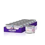 KATTOVIT - Diabetes Nassfutter für Katzen | Diät-Katzenfutter als Alleinfuttermittel in der Dose. Futter für Katzen mit Diabetes. Blutzuckerregulierendes Katzendiätfutter | 12 x 185 g Huhn
