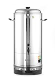 HENDI Kaffee-Perkolator, Doppelwandig, Energiesparend, eingebauter Filterwanne, non drip Hahn, für grob gemahlen Kaffee, kein Papierfilter notwendig, 16L, 230V, 1500W, 386x393x(H)641mm, Edelstahl 18/0