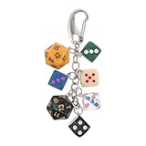 Gatuida Metall Würfel Schlüsselanhänger Farbenfrohes Design Robust Vielseitig als Taschenanhänger Auto Rucksack-schmuck Modisches Accessoire für Damen und Herren Alltag und Reise