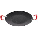 Hotainoys Koreanische BBQ-Grillpfanne, 12 Zoll runde Gusseisen-Grillpfanne, antihaftbeschichtet, koreanisch mit Silikongriff, rutschfester Grill für Gasherd/Induktionsherd