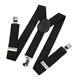 FJOADNVM Herren-Hosenträger Hosenträger aus elastischem Leder in Unifarben for Damen und Herren, Schwarz, Rot, Grün, verstellbar, for Hosen, Hemden, Röcke Mädchen Hemdhosenträger(Color 3)