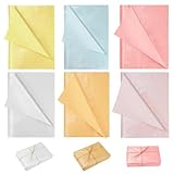 SLTAXAR 60 Blatt Seidenpapier Metallic Geschenkpapier 50 * 35cm Seidenpapier Verpackung Glitzer Seidenpapier Bögen Bunt Packpapier Verpackungsmaterial 6 Farben Packseide Juwelierseidenpapier für DIY