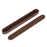 Mobestech Praktischer Essstäbchenhalter aus Schwarzem Walnussholz Kompakte Aufbewahrung für Löffel Gabeln Besteck und Utensilien mit Deckel für Einfache Handhabung