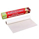 Diffaxy Backpapier 300 mm x 20 m, Backpapier Zuschnitte zum Backen, Lebensmittelechtes Material, Ideal für Die Private und Professionelle Gastronomieküche, Eine Rolle