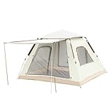 BKAZV Camping Zelt 4 Personen mit Veranda,UV Schutz 50+, Tragbares Strand-Schattenzelt, Zum Angeln,Wandern,Camping,Winddicht,Automatisches Instant Zelt für Wandern Trekking Outdoor 240x240x155cm