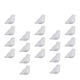 EXCEART 20pcs Styropor Figuren Vogel Weiß Schaum Vogel Deko Polystyrol Tiere Osterbaum Deko Bemalen Basteln Dekorieren Kinder Malen Spielzeug für Kinder DIY Handwerk