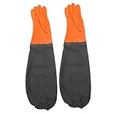 HOMOCONO 1 Paar Extra Lange Wasserdichte Handschuhe, Gartenhandschuhe, Fischreinigungshandschuhe, Lange Angelhandschuhe, Arbeitshandschuhe Für Herren, Langärmlige Handschuhe,